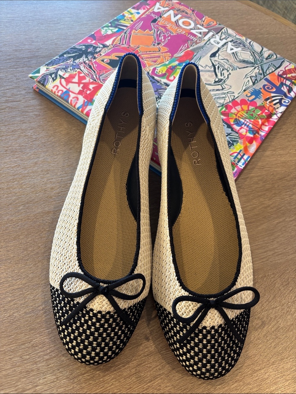 Rothy's The Ballet Flat in Coco with Bow, new without box